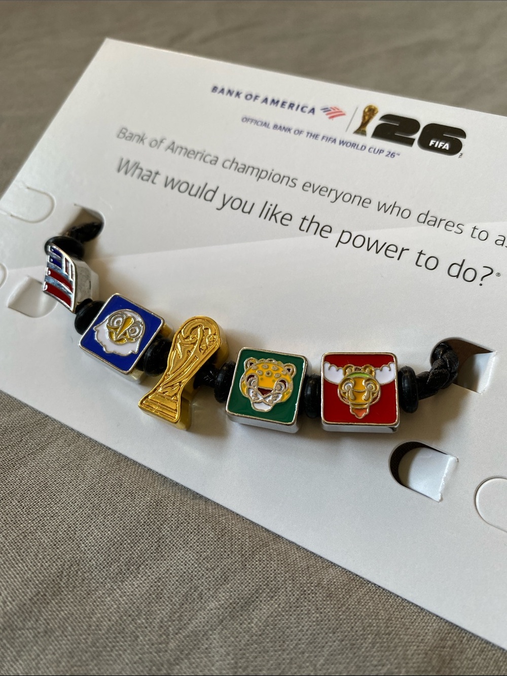 FIFA World Cup Charm Bracelet with Colorful Team Beads